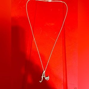 925 Sterling Silver letter A necklace